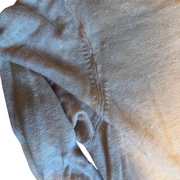 Eileen Fisher 100% Linen Long Sleeve Lightweight Sweater Size Large Orange - Picture 5 of 7